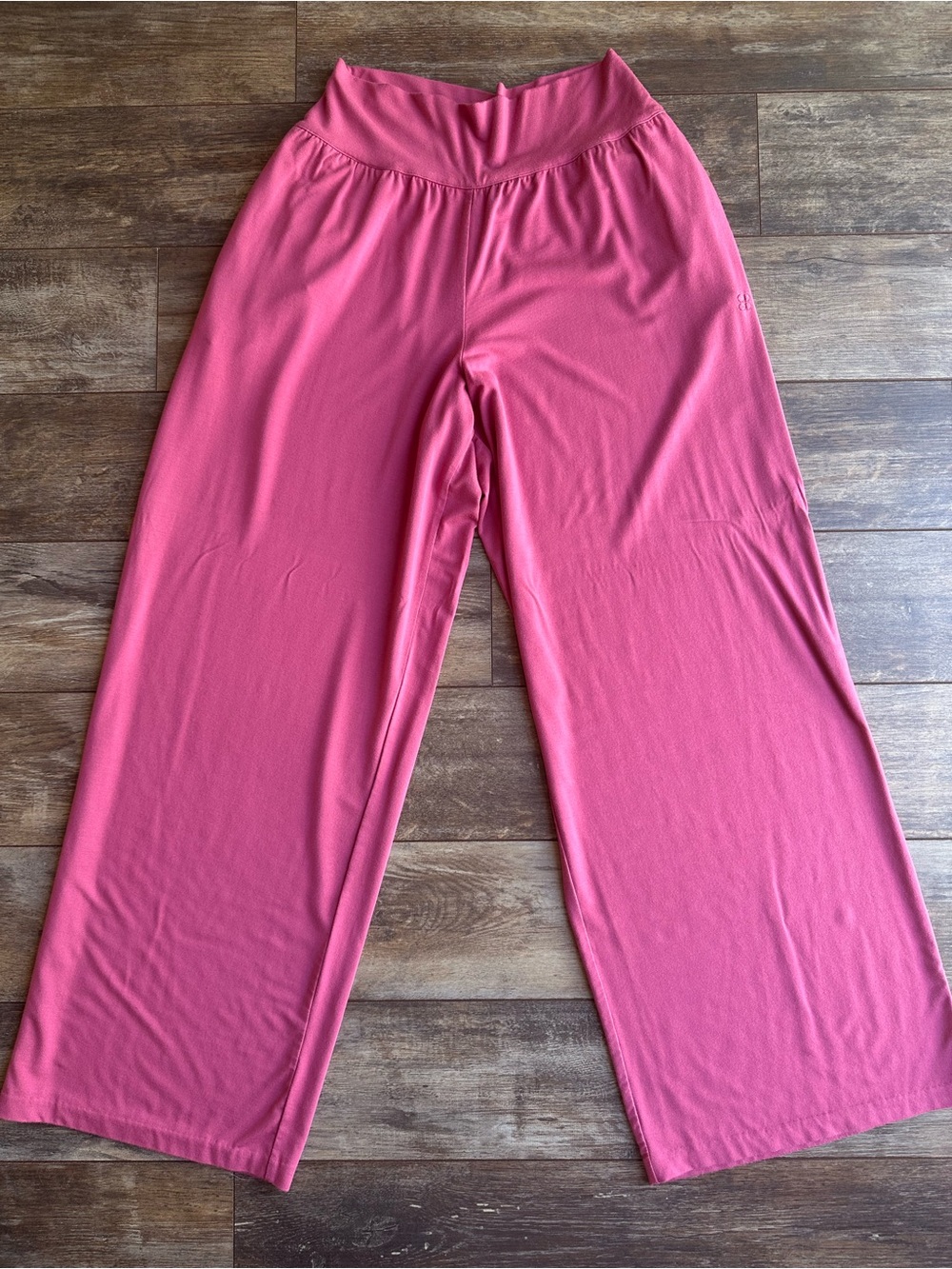 Sweaty Betty Coral Pink Wide-Leg Lounge Pants